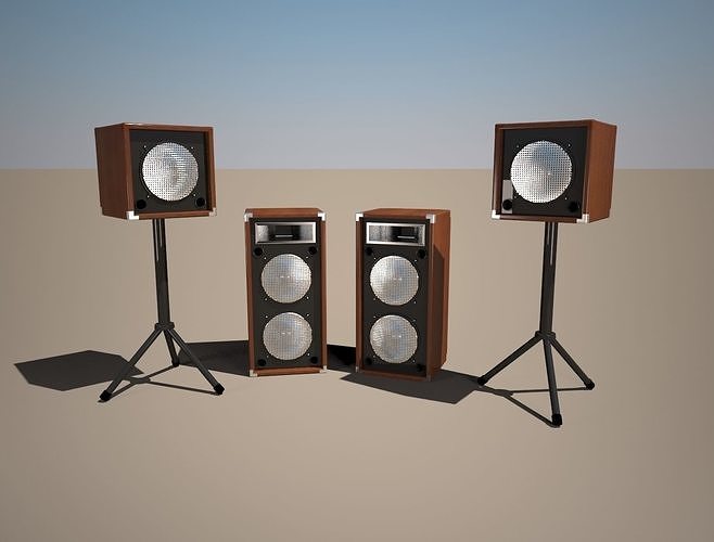 Speaker loudspeaker with two speakers Free 3D model