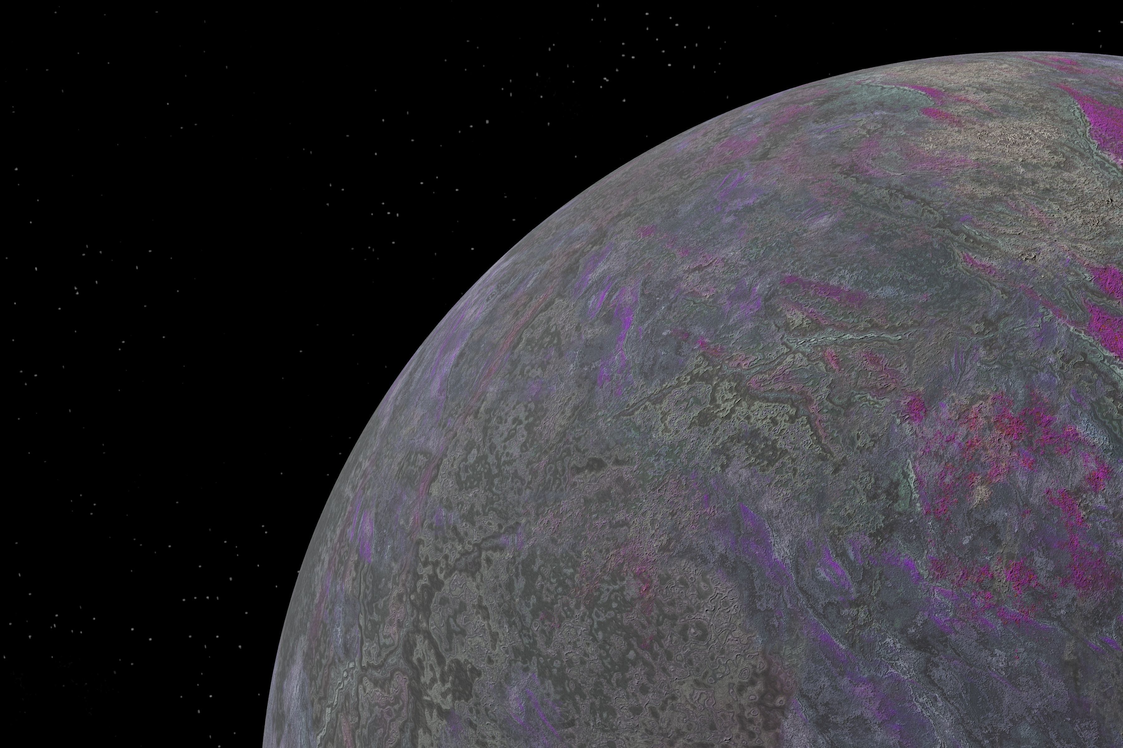 alien moon 002 Low-poly 3D model_7