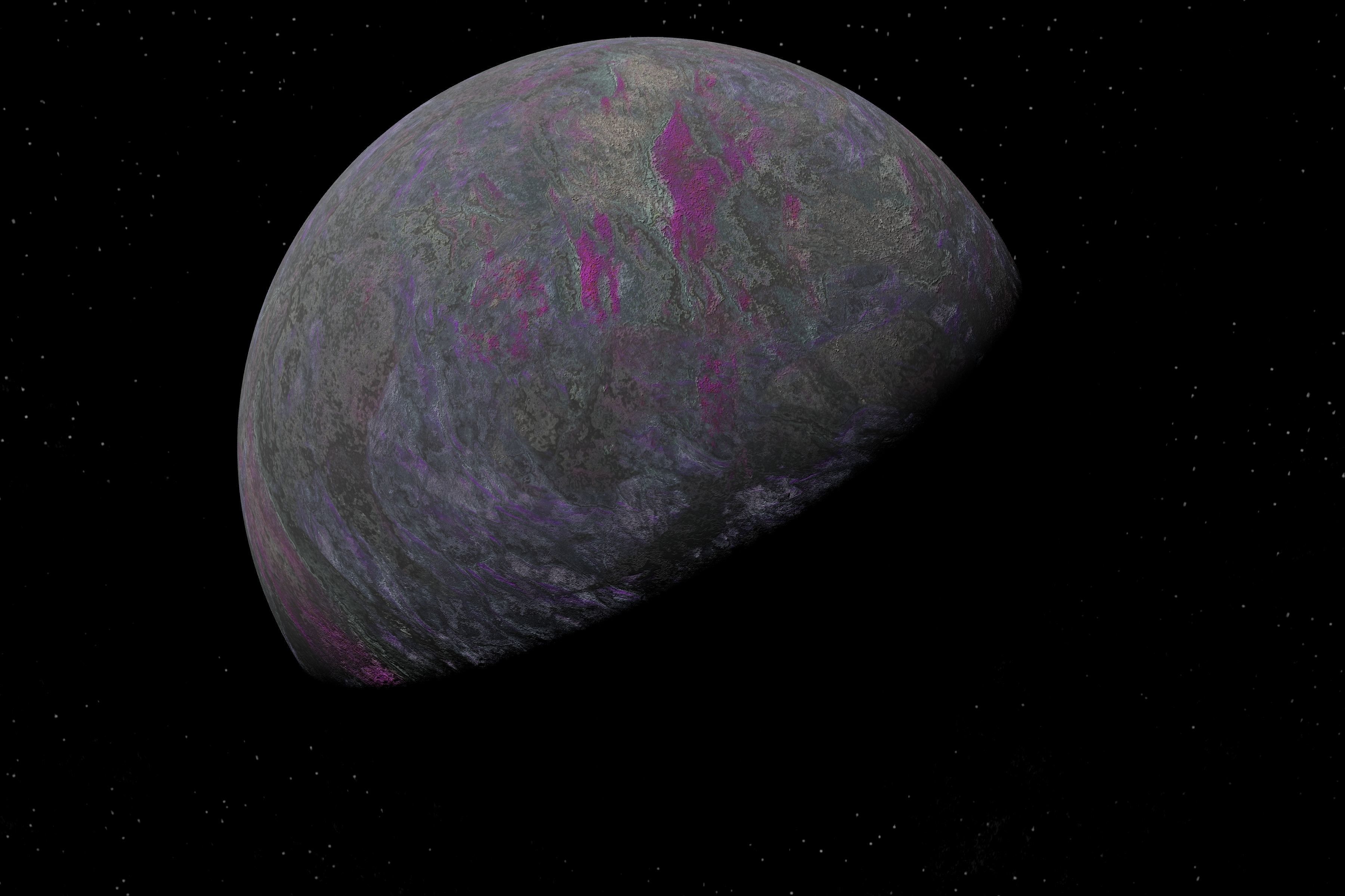 alien moon 002 Low-poly 3D model_6