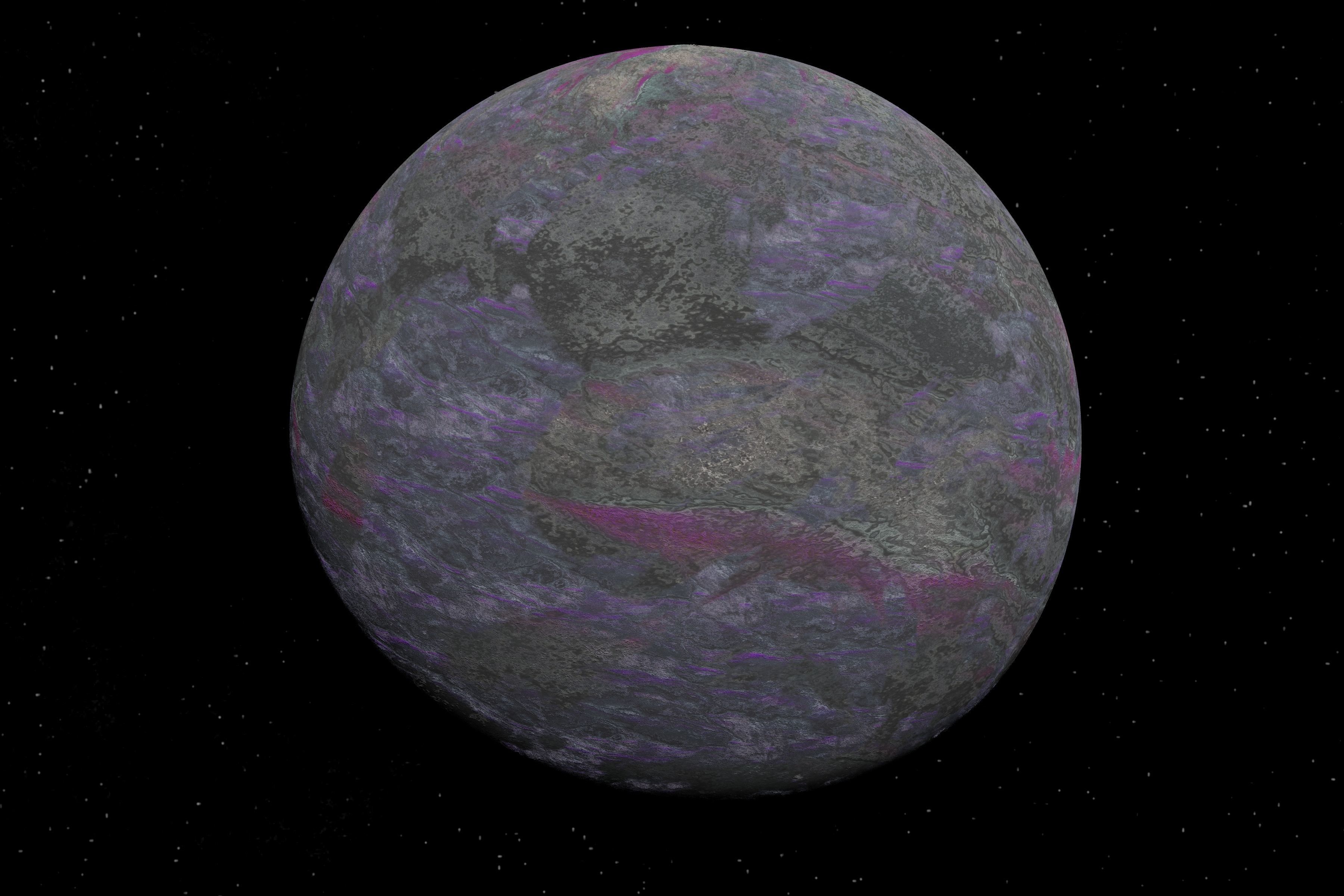 alien moon 002 Low-poly 3D model_2