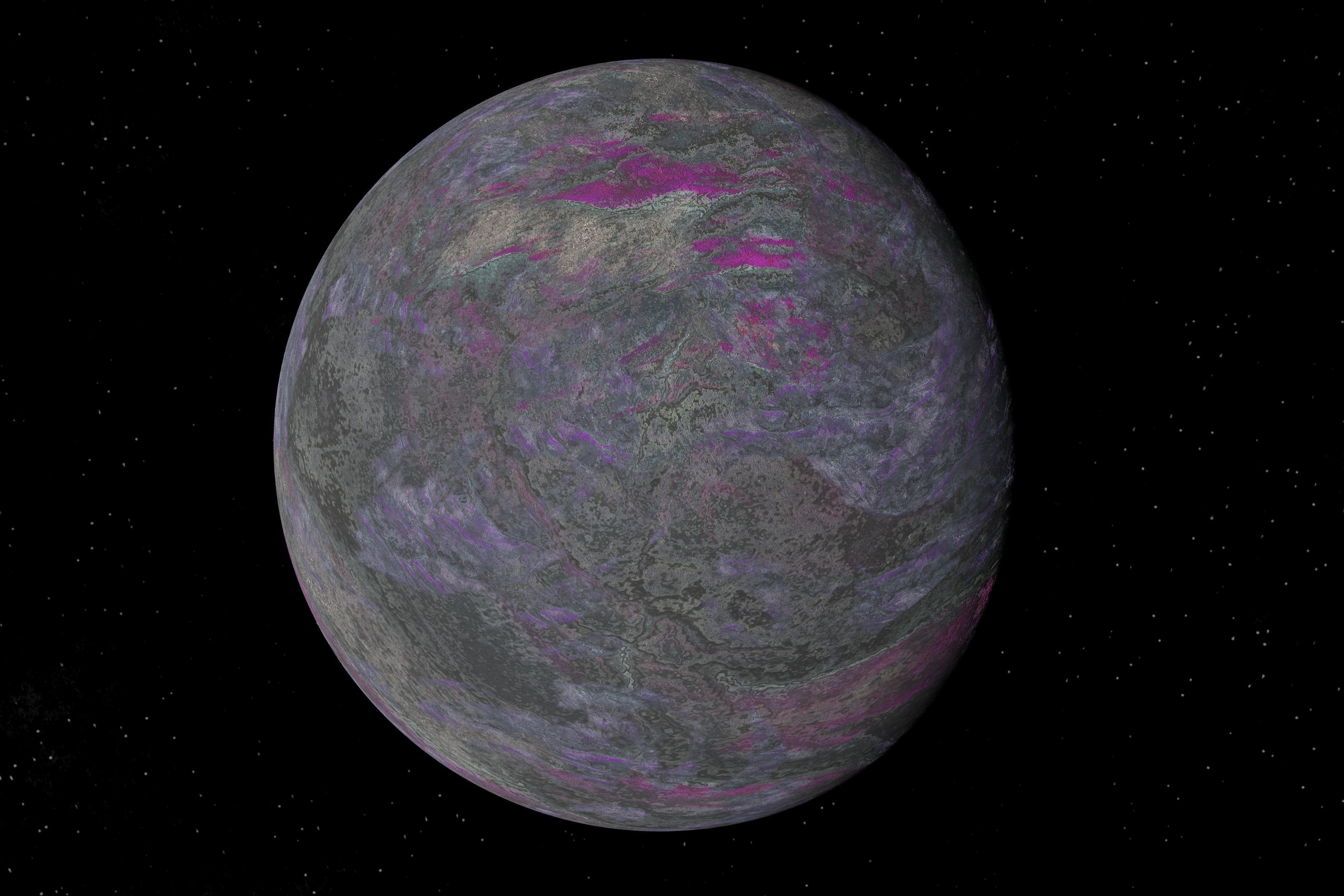 alien moon 002 Low-poly 3D model_3