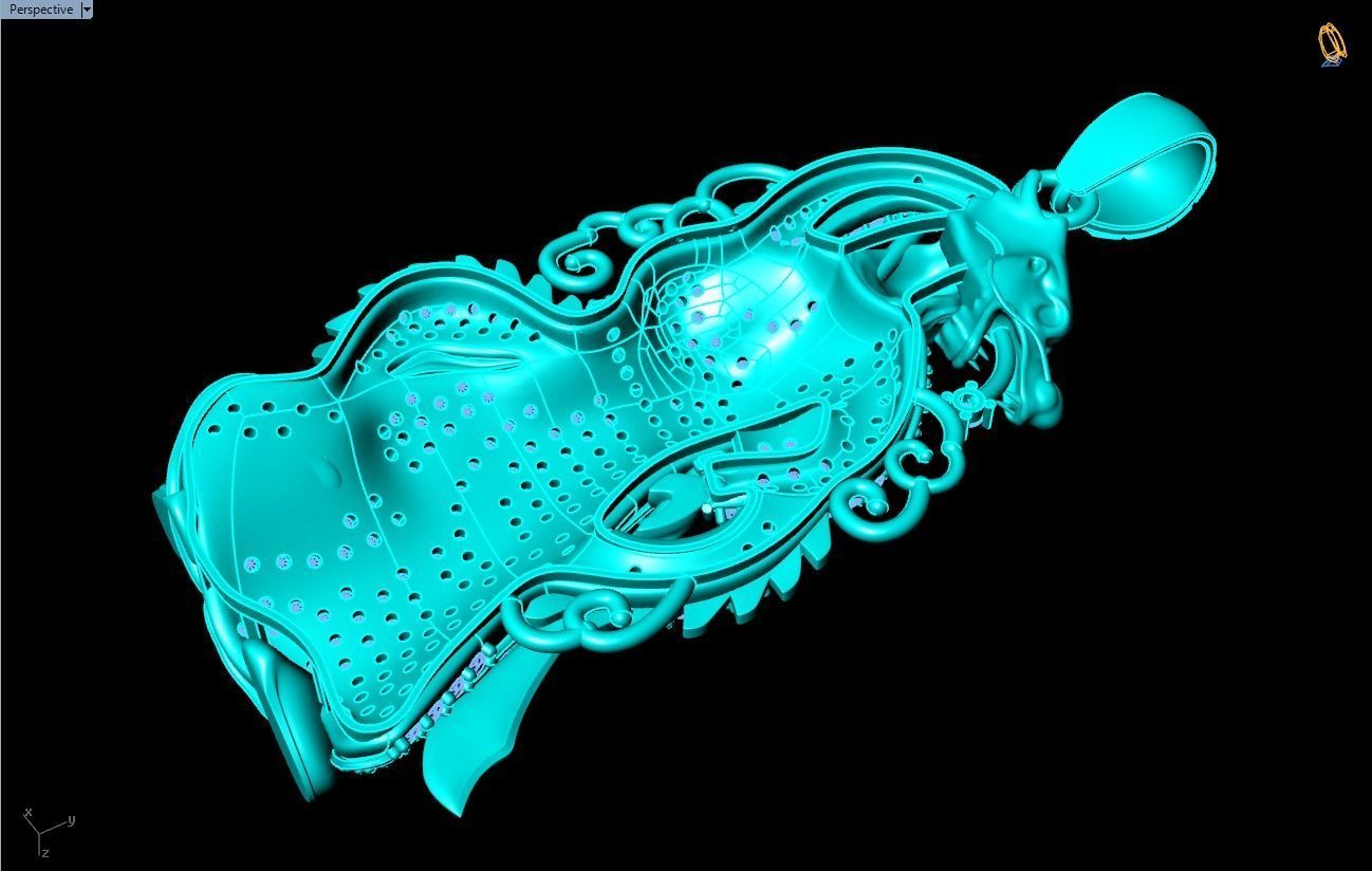 Guan Yu pendant - Guanyu pendant - Mens pendant - N858 3D print model_10