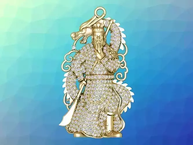 Guan Yu pendant - Guanyu pendant - Mens pendant - N858