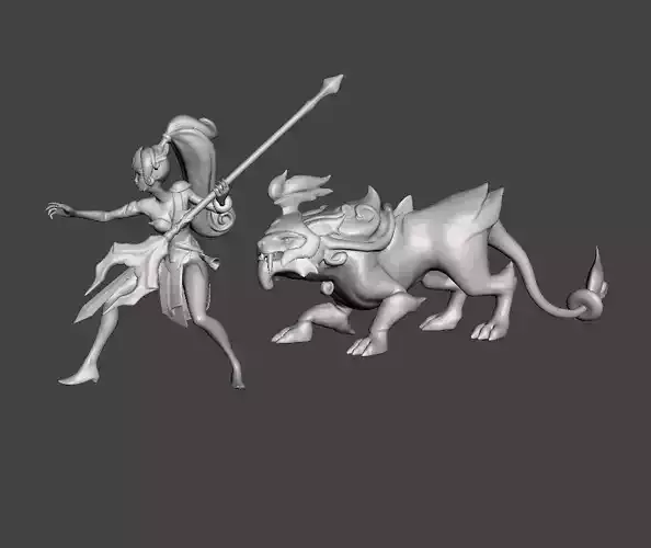 DWG Nidalee 3D Model 3D print model