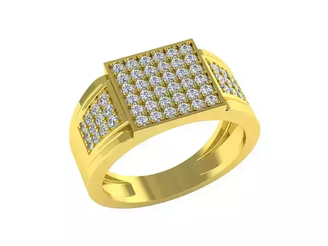 Men Diamond Jewelry Ring 3D print model
