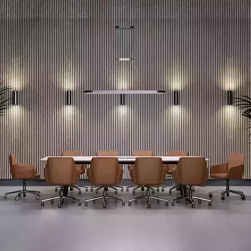 Blender Cycles Conference Room Scene Free 3D model