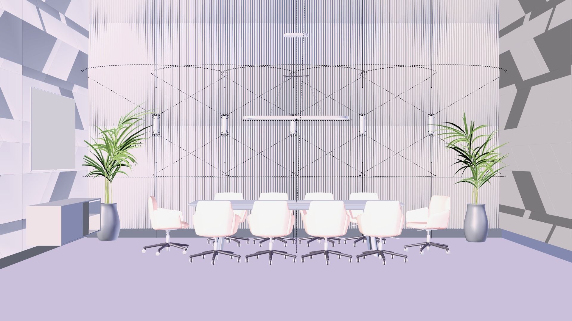 Blender Cycles Conference Room Scene Free 3D model_4