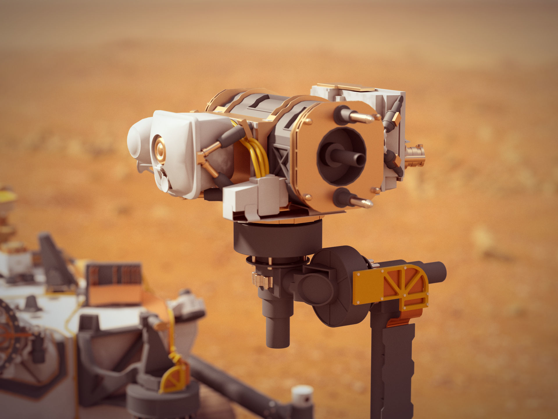 Perseverance Mars Rover 3D model_4