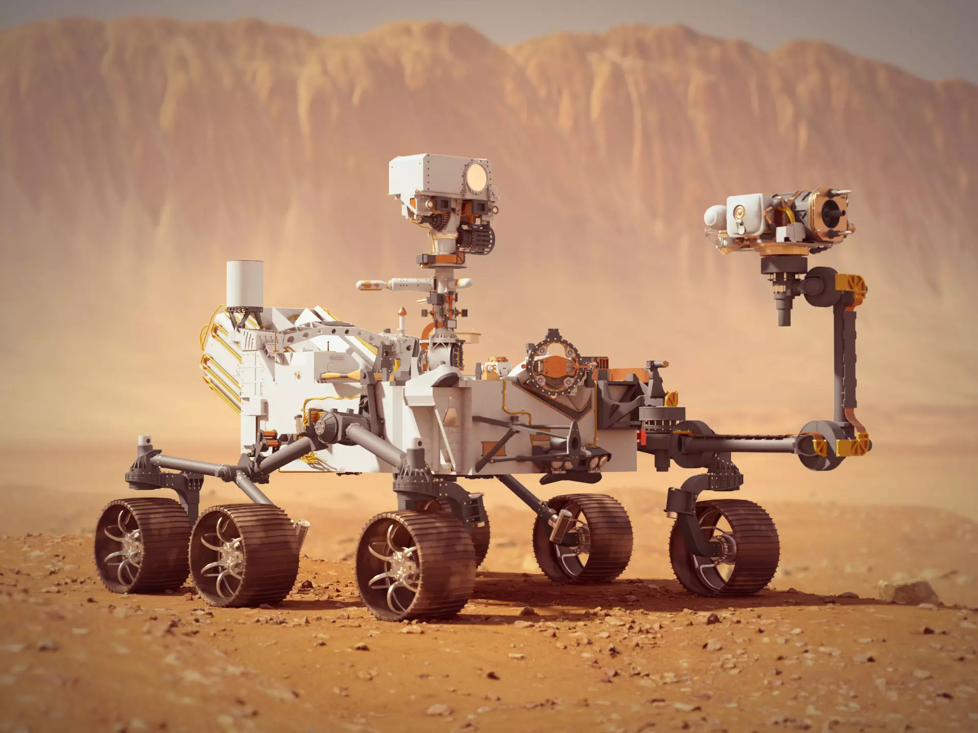 Perseverance Mars Rover 3D model_0