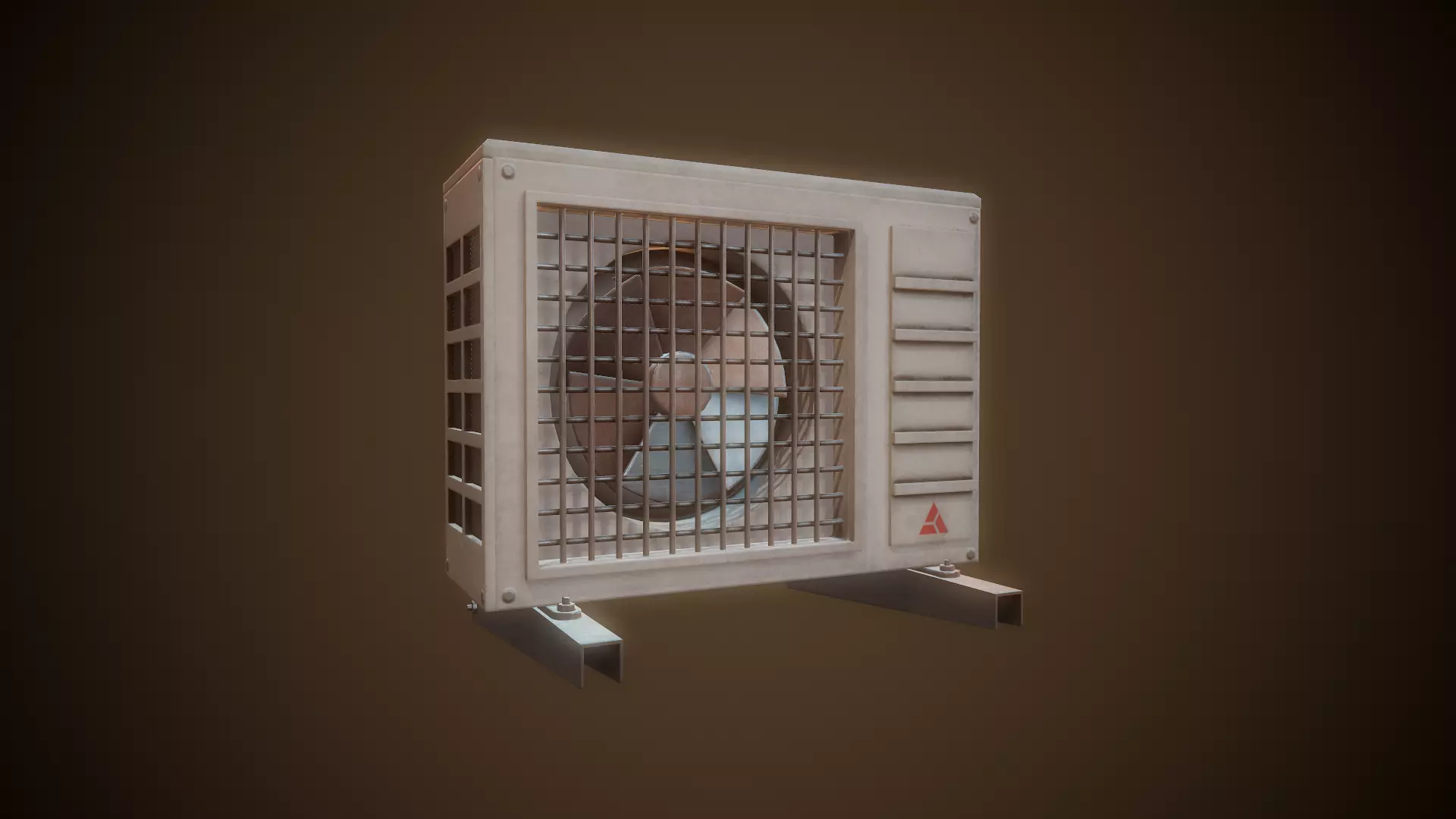 Air Conditioner  - Tutorial Included Low-poly 3D model_0