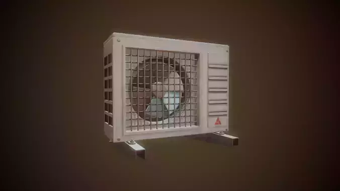 Air Conditioner  - Tutorial Included Low-poly 3D model