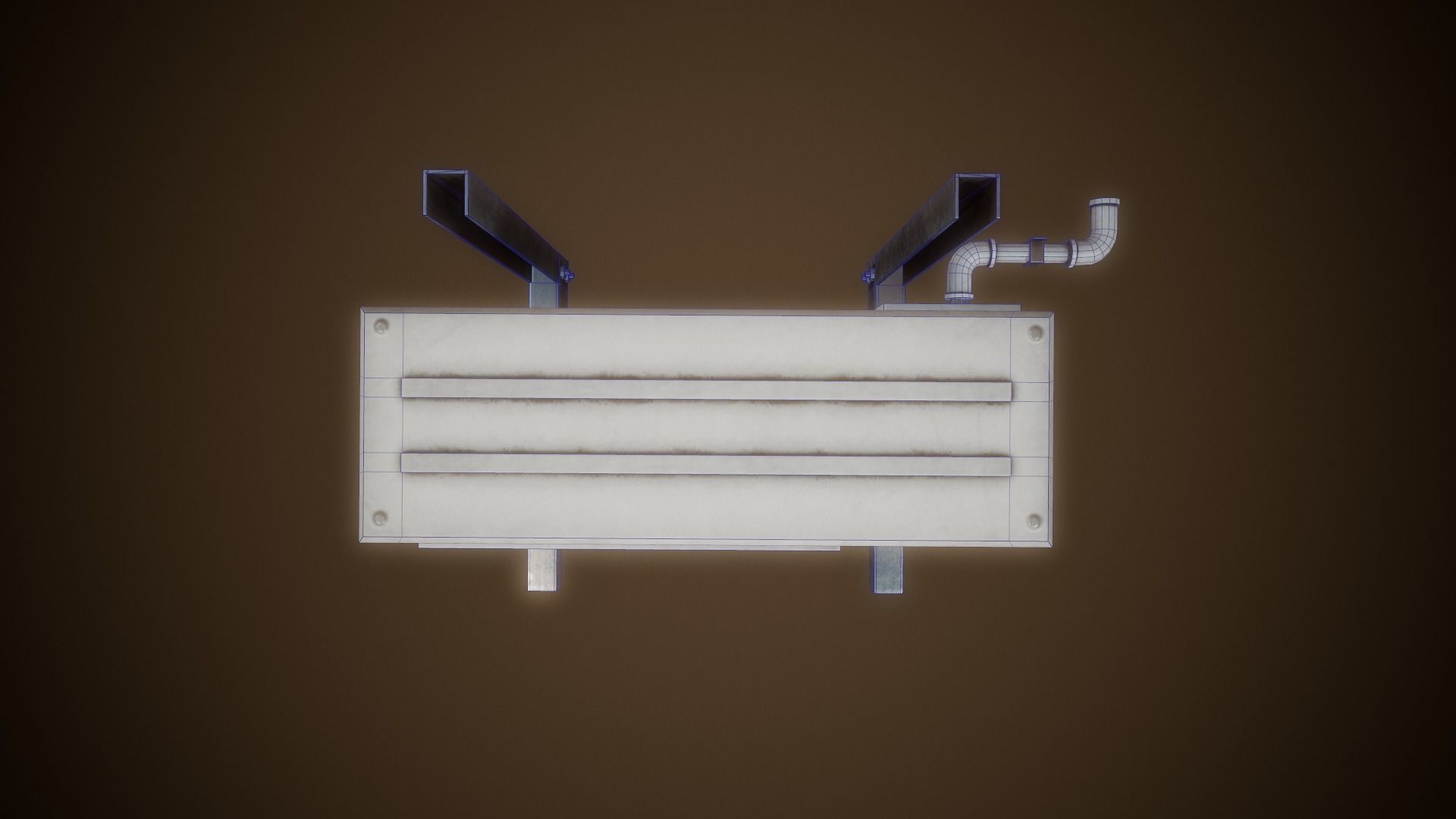 Air Conditioner  - Tutorial Included Low-poly 3D model_9
