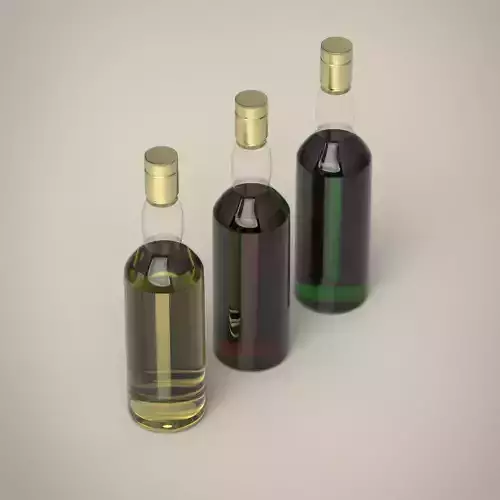 Whiskey bottle 3D model
