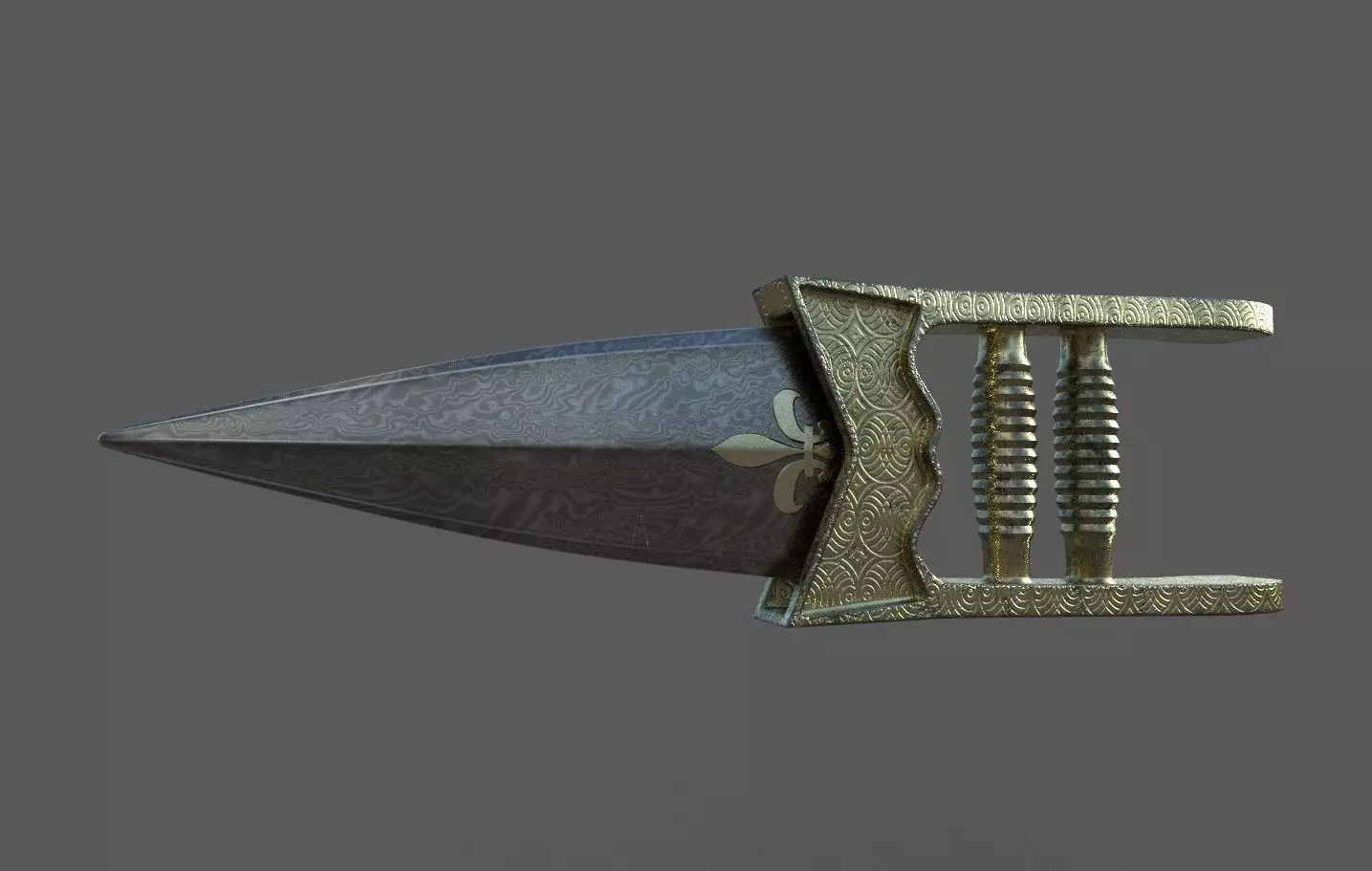 katar belt buckle 3D model_0