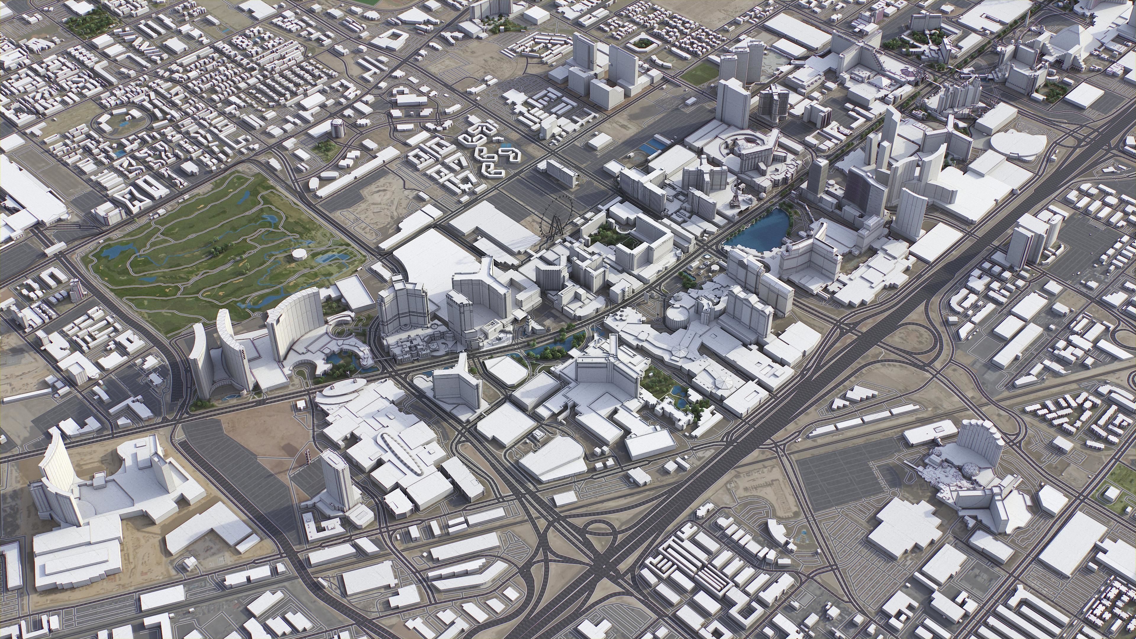 Las Vegas - Strip Low-poly 3D model_3