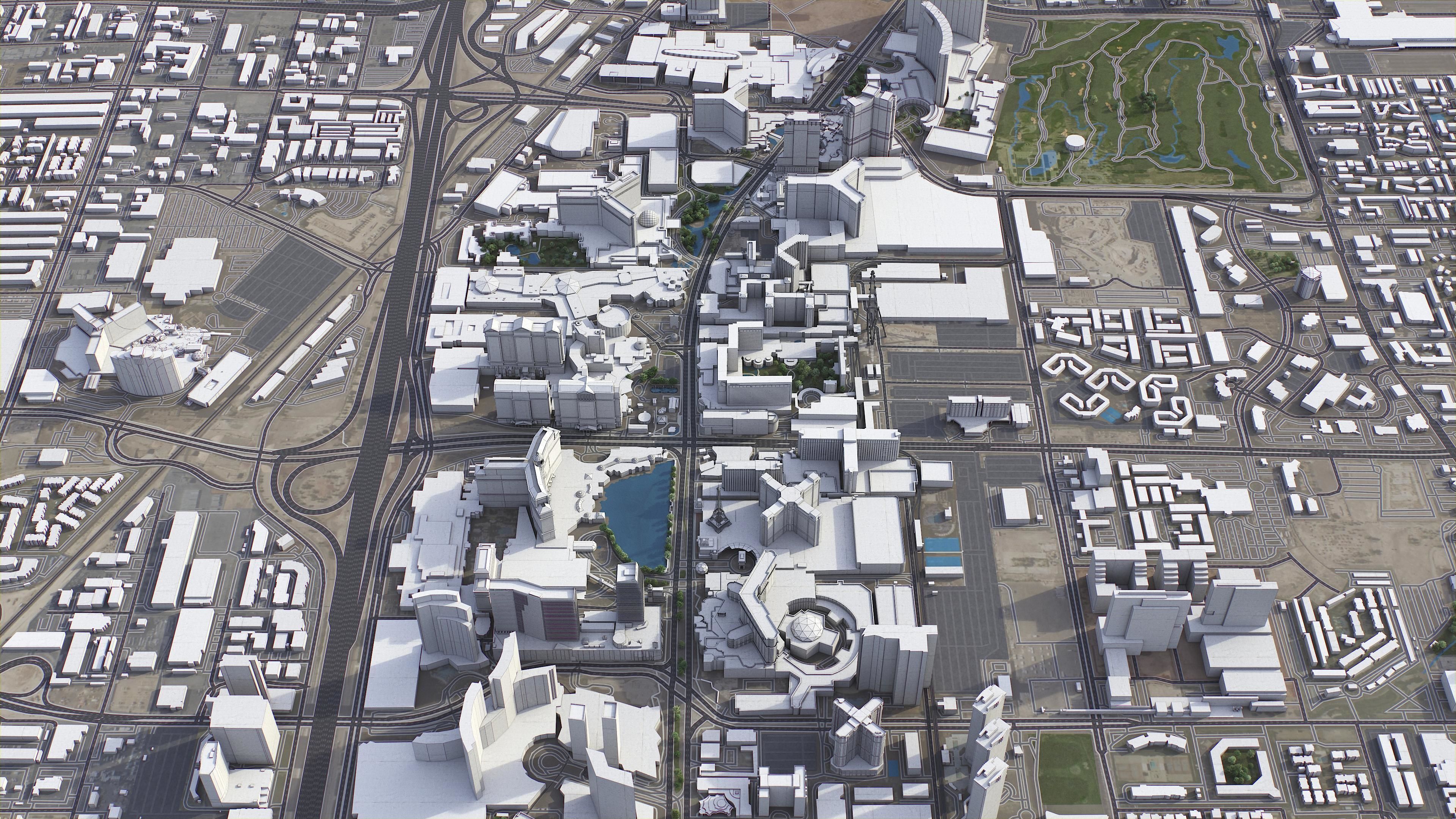 Las Vegas - Strip Low-poly 3D model_12