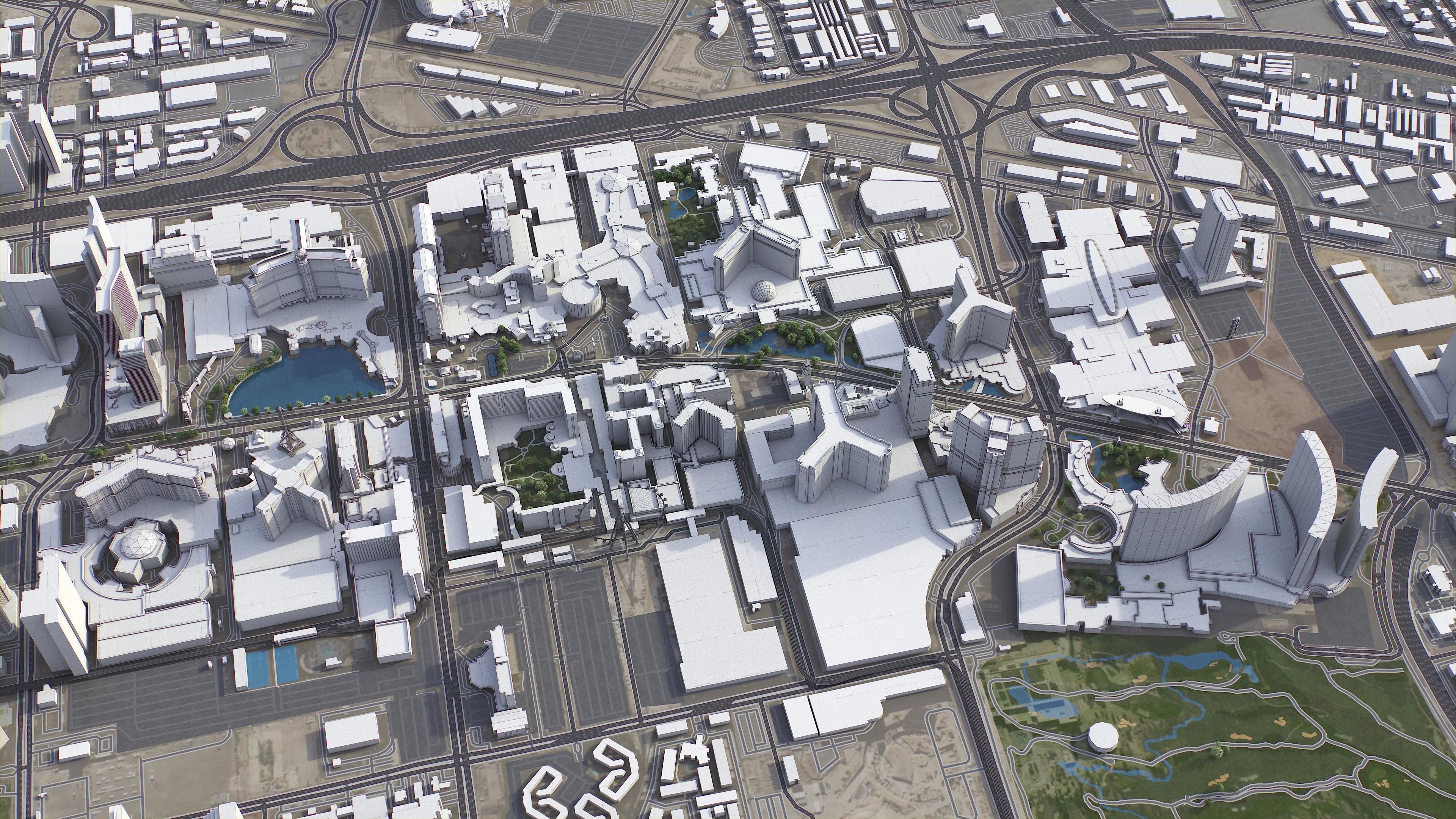 Las Vegas - Strip Low-poly 3D model_8