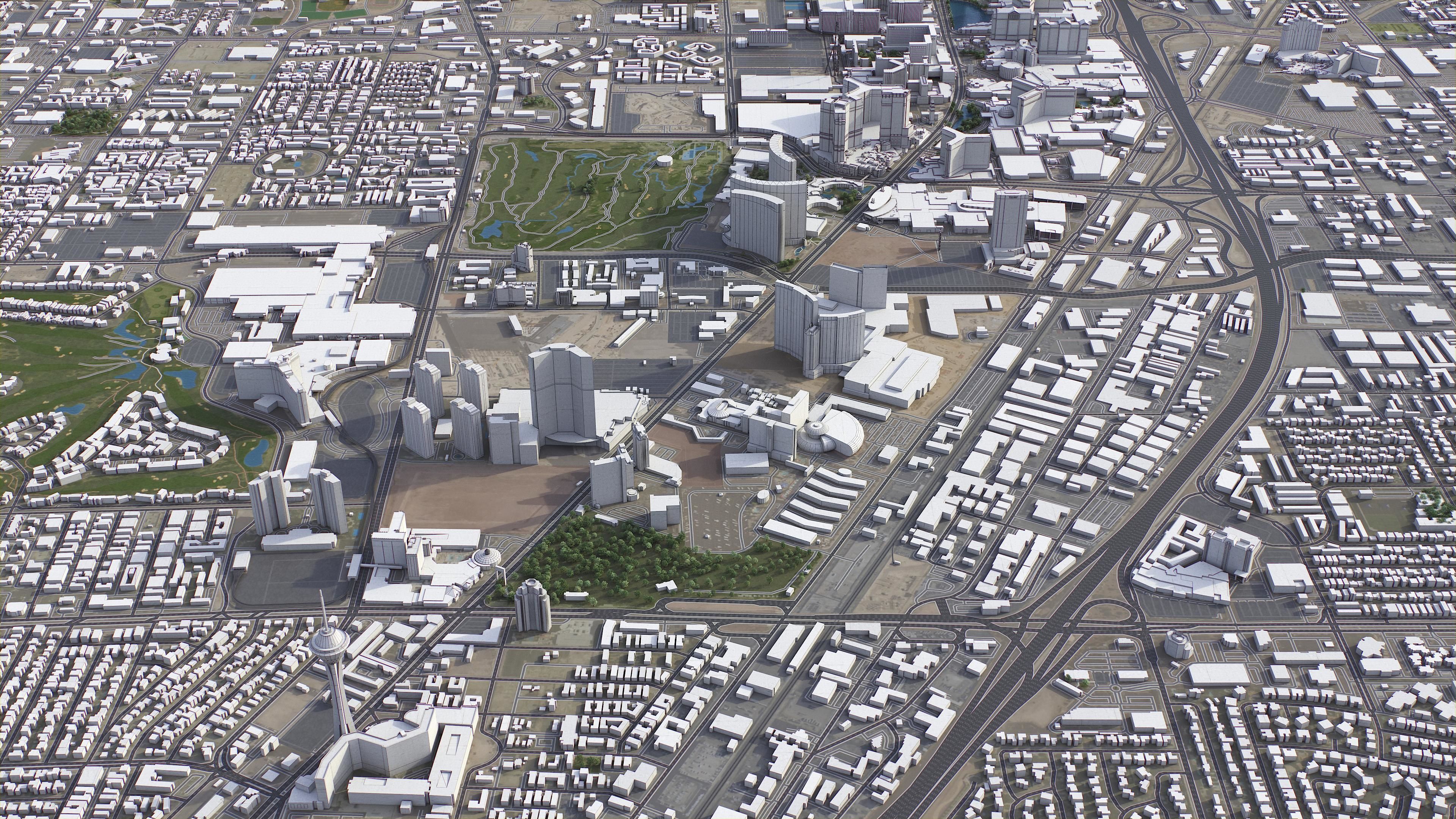 Las Vegas - Strip Low-poly 3D model_7