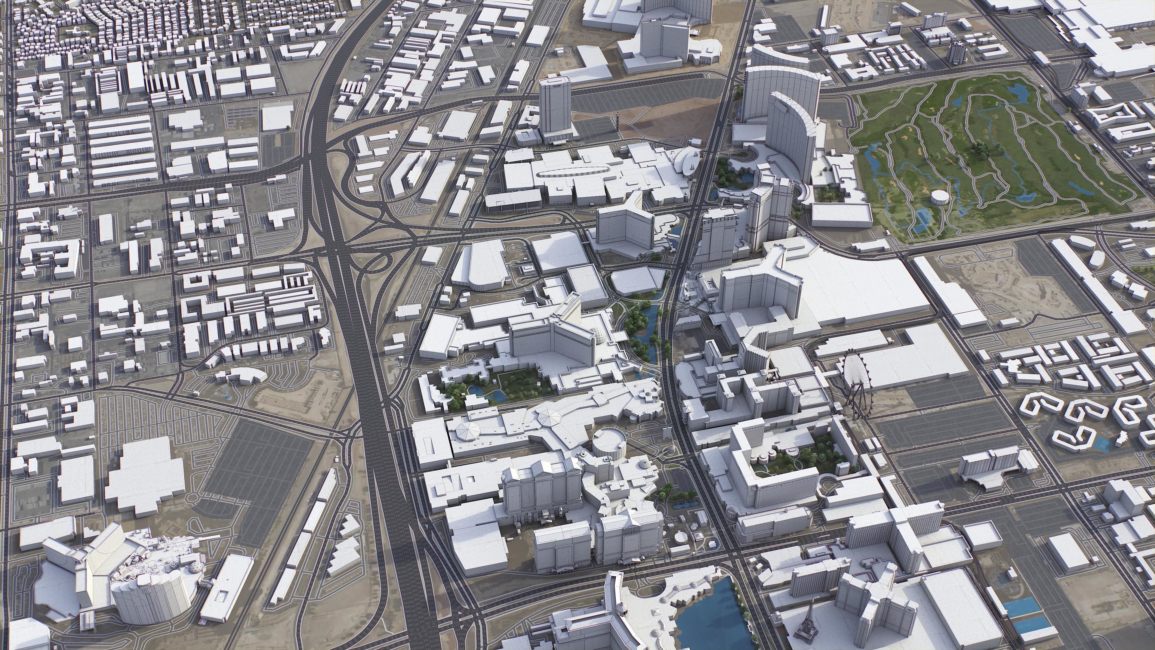 Las Vegas - Strip Low-poly 3D model_13