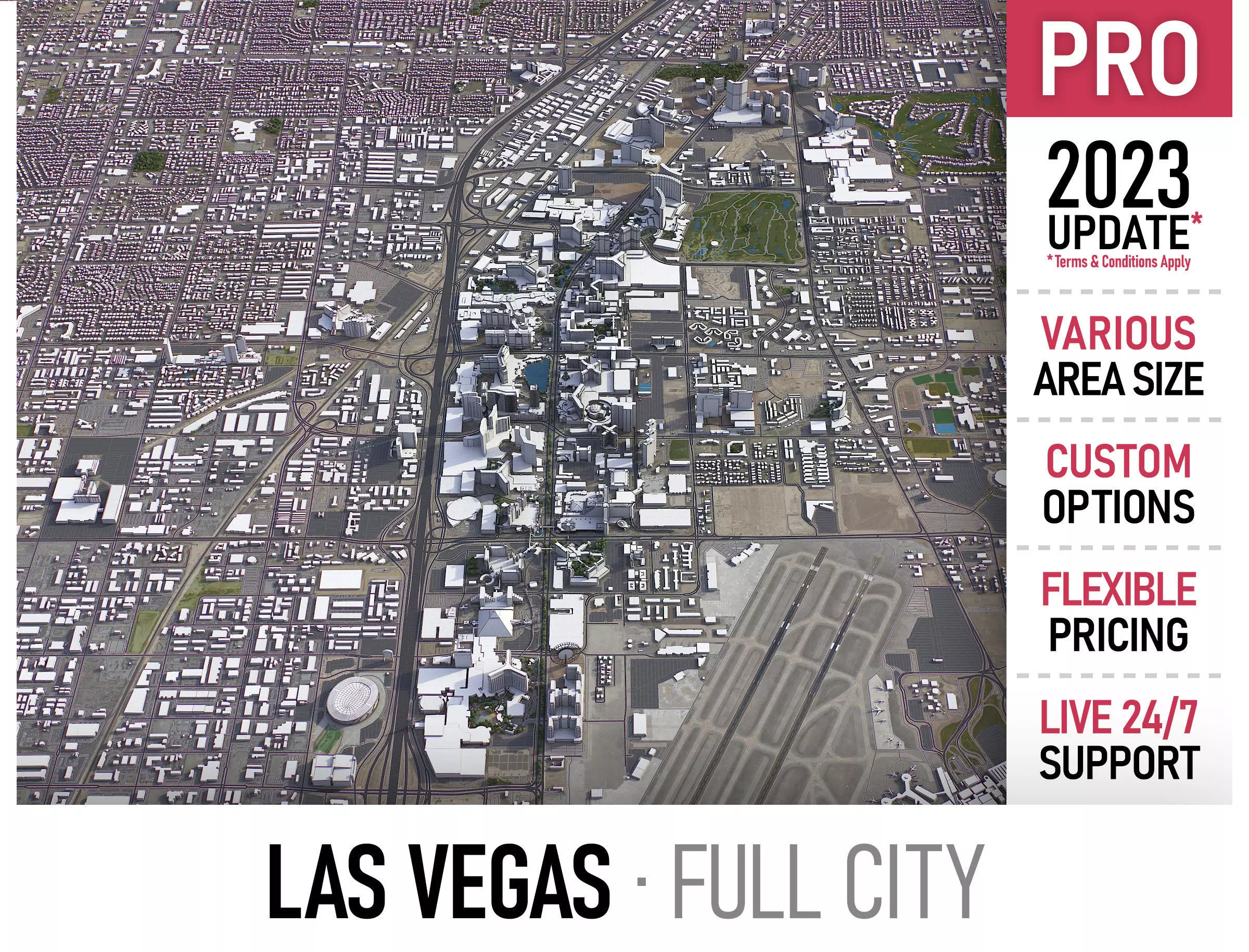 Las Vegas - Strip Low-poly 3D model_0