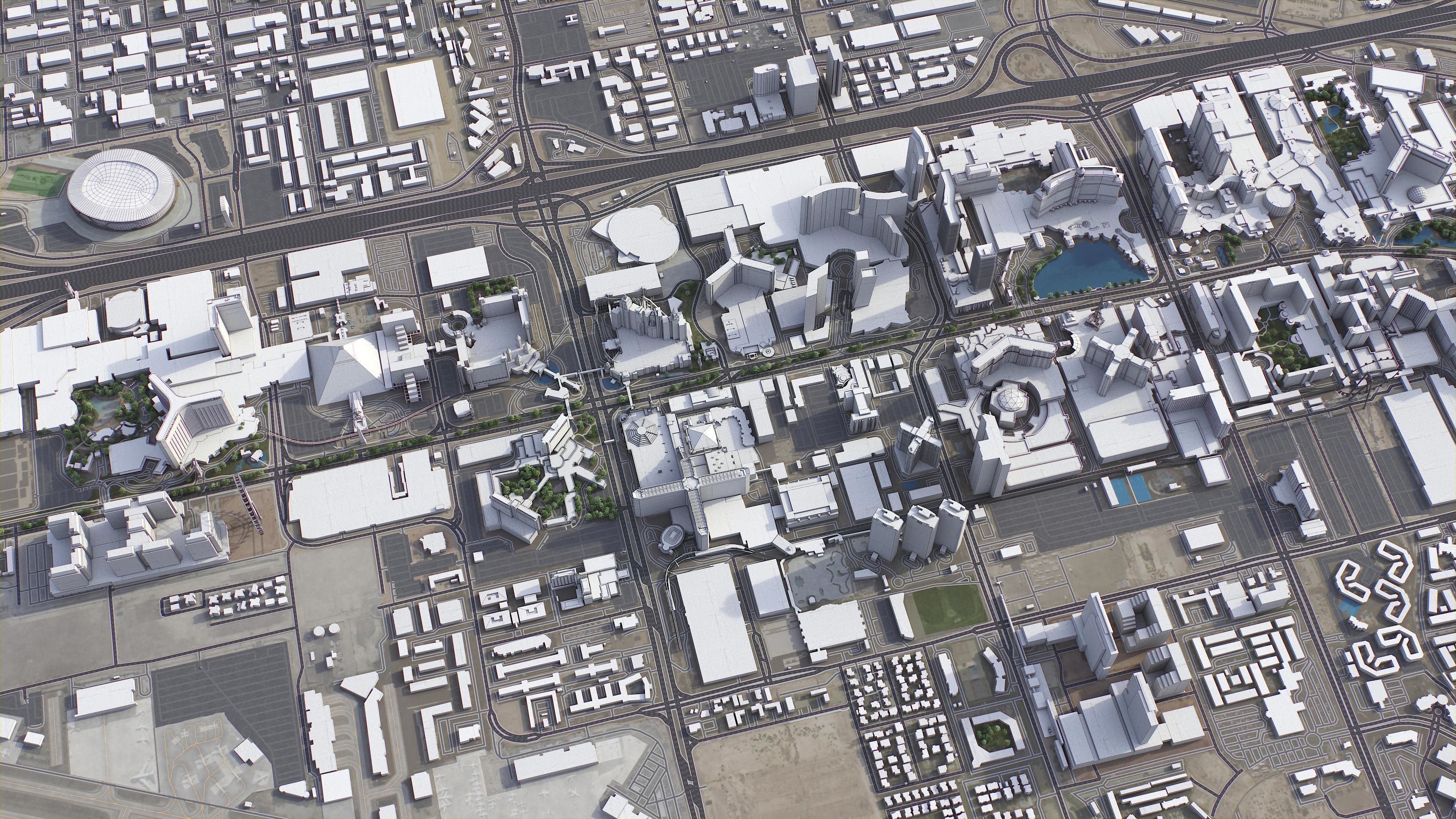Las Vegas - Strip Low-poly 3D model_4