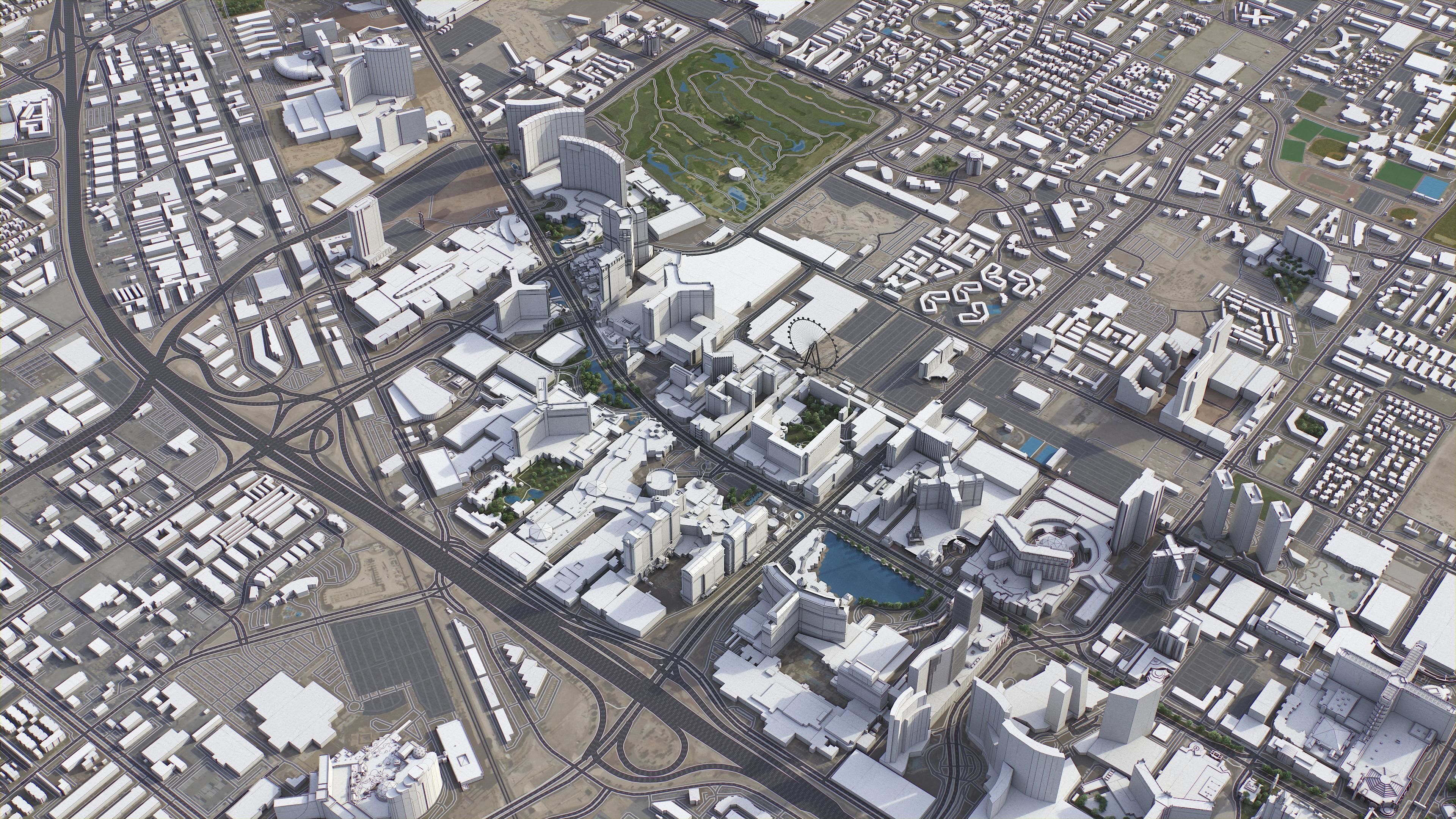 Las Vegas - Strip Low-poly 3D model_6