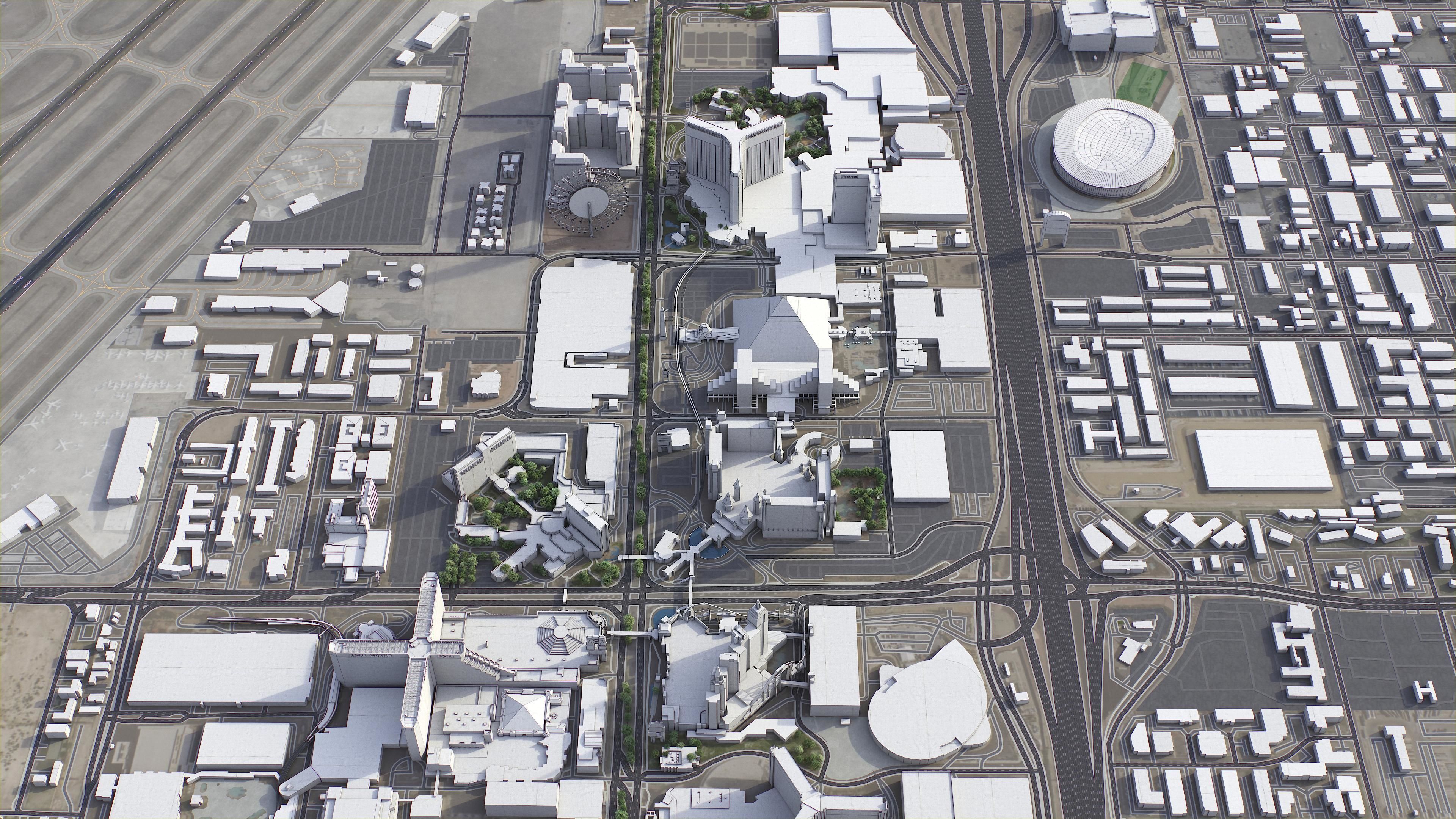 Las Vegas - Strip Low-poly 3D model_16