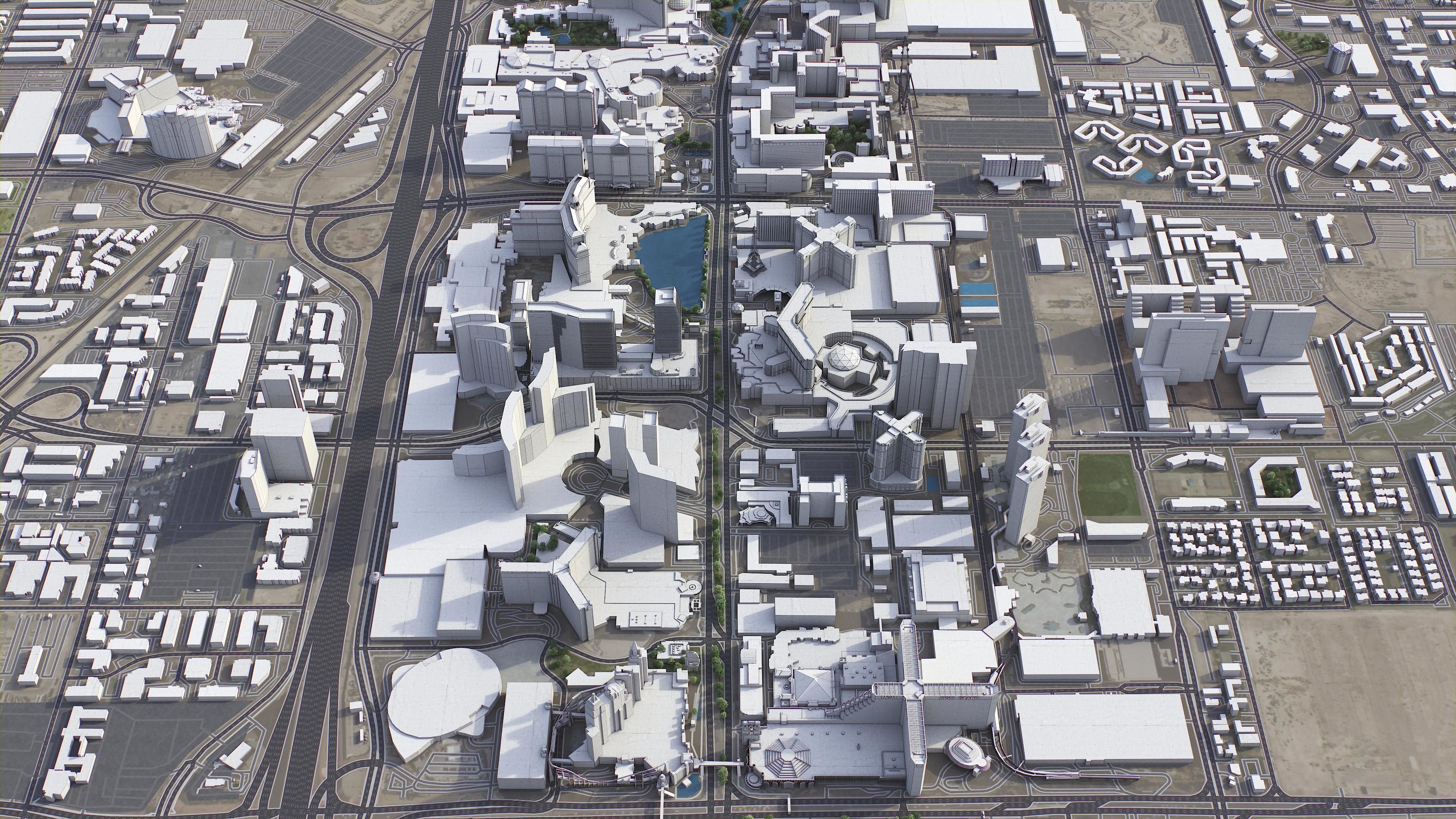 Las Vegas - Strip Low-poly 3D model_11