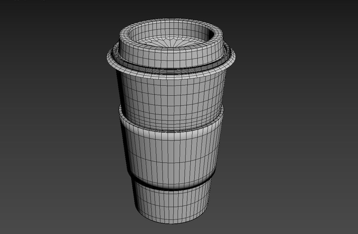 Paper cup for coffee 3D model_4
