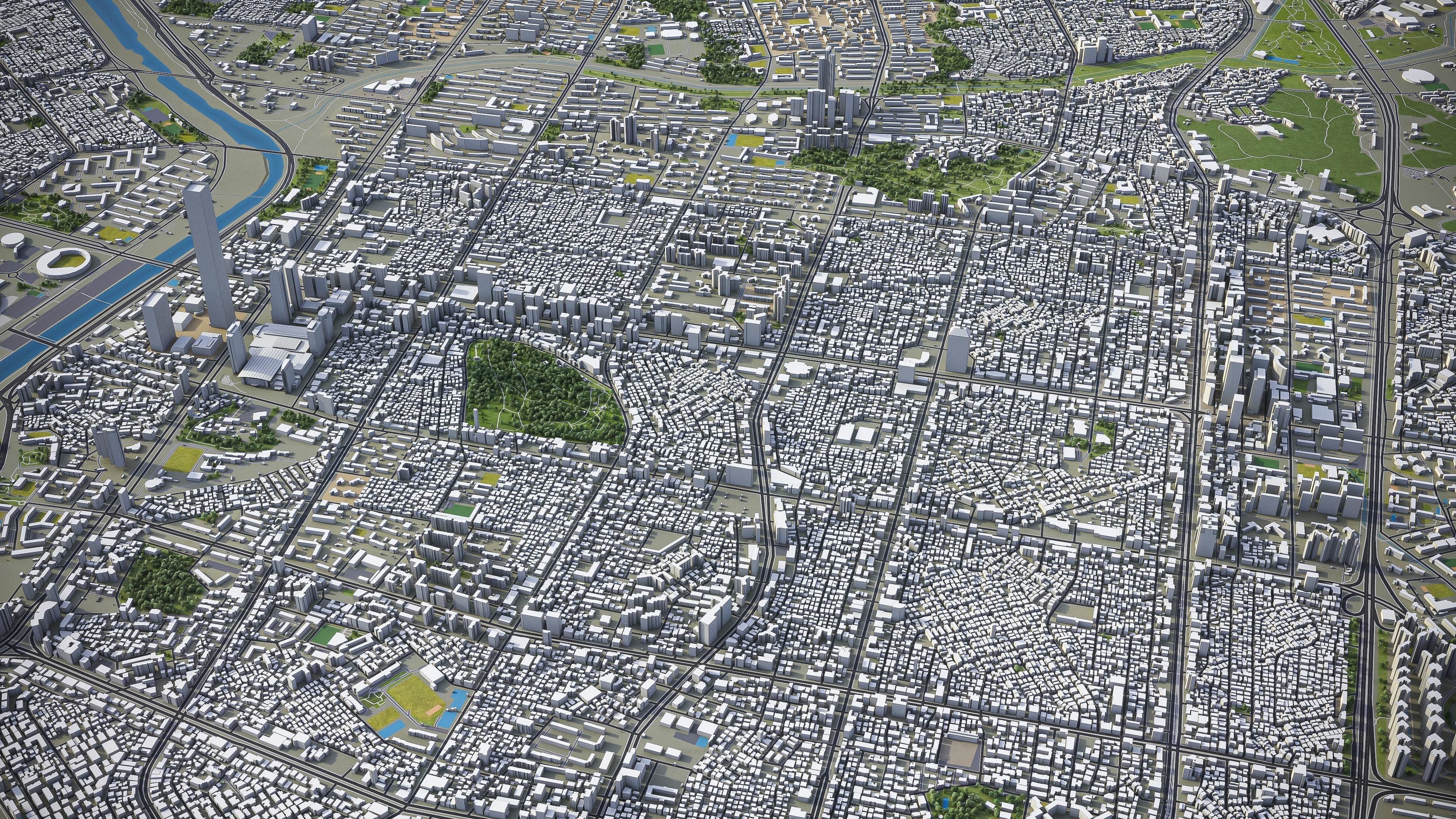 Seoul - Gangnam Low-poly 3D model_5