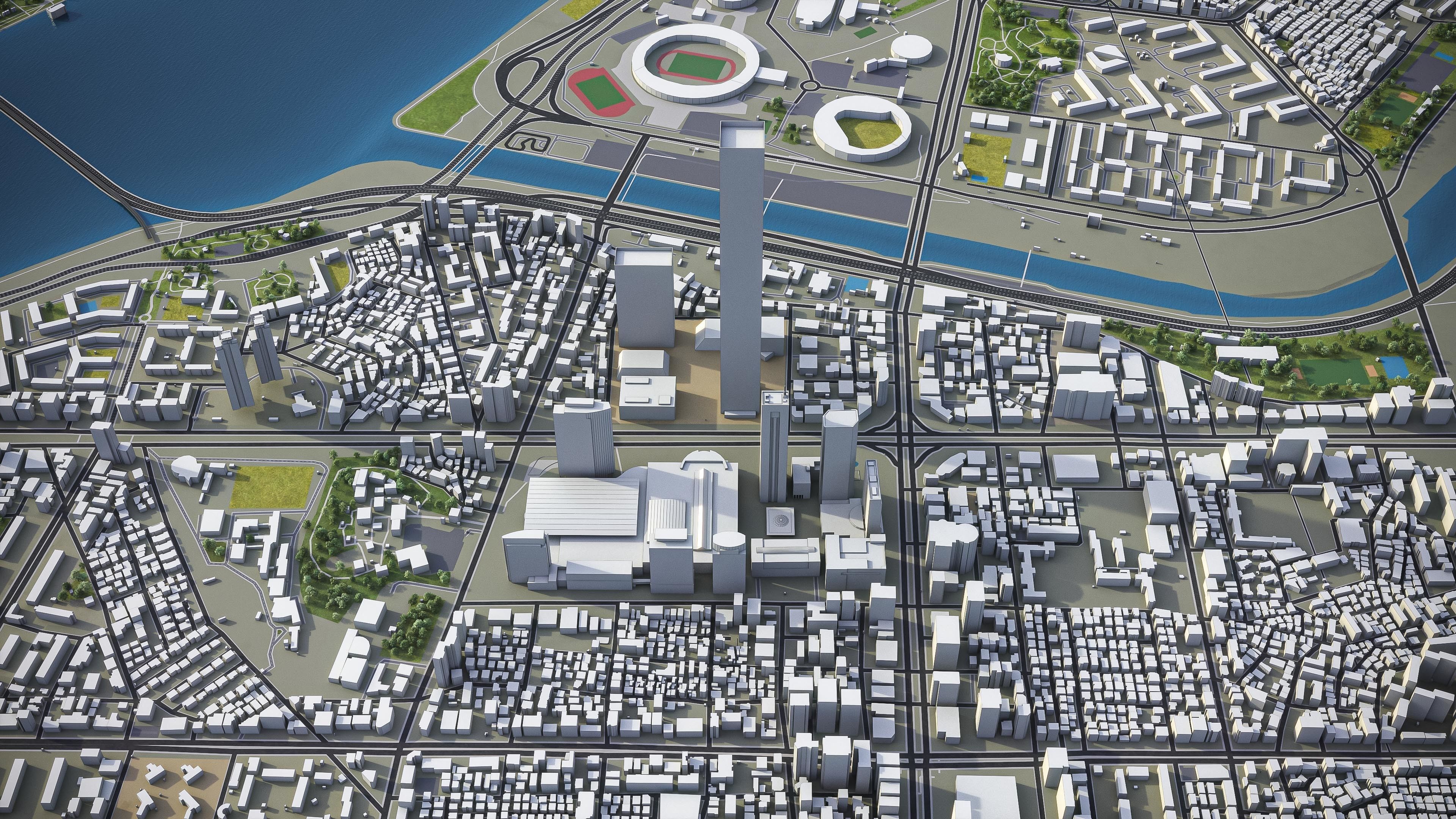 Seoul - Gangnam Low-poly 3D model_4