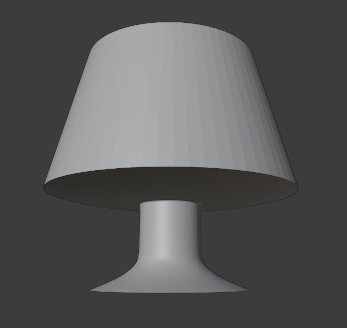 Minimalist white lamp 3D model_3