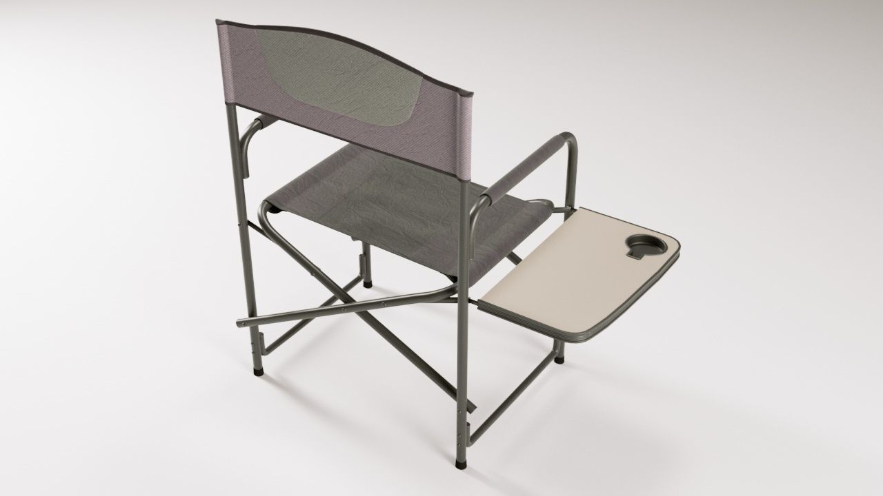 Folding Aluminum Camping Portable Lightweight Chair  3D model_4