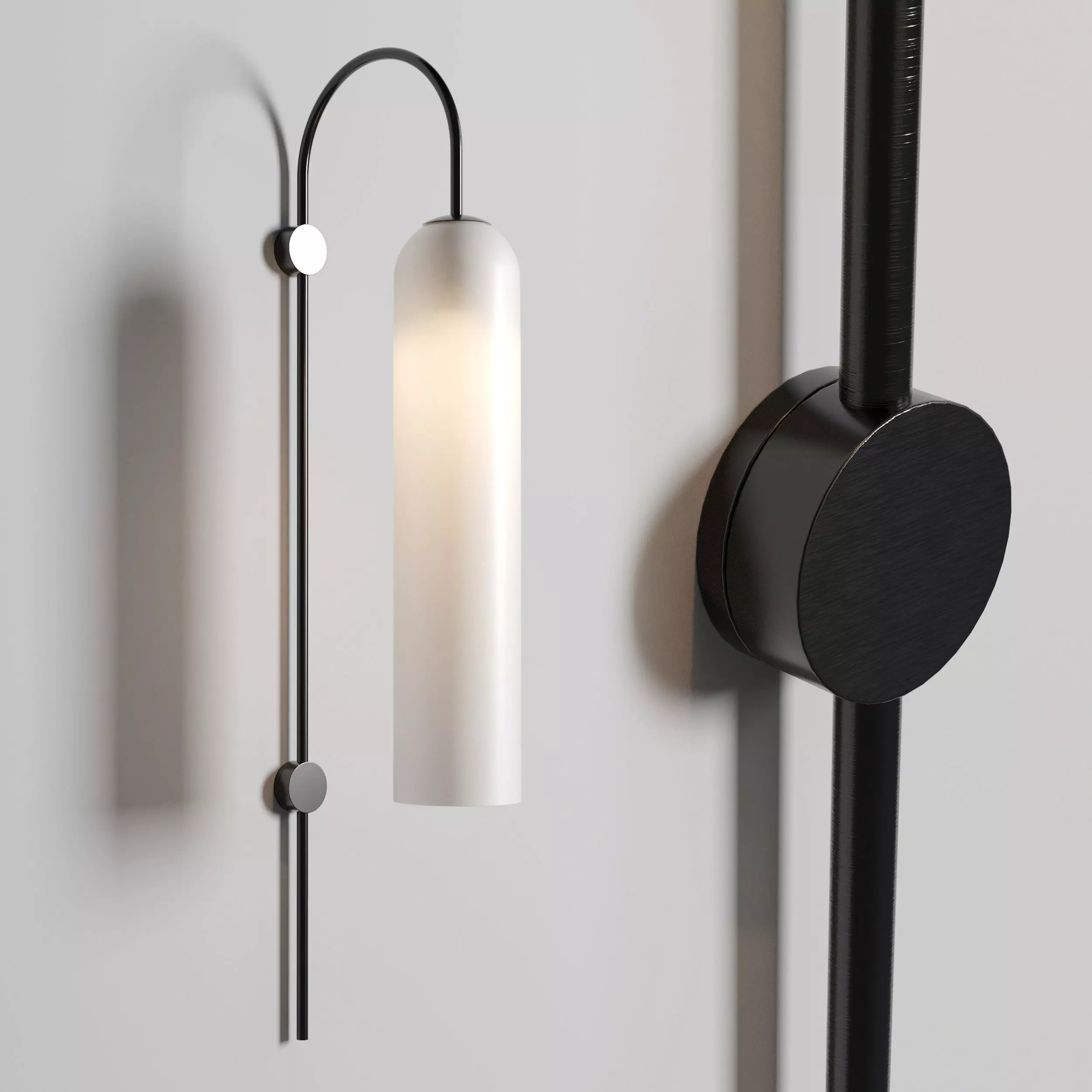 float wall sconce light 3D model_0