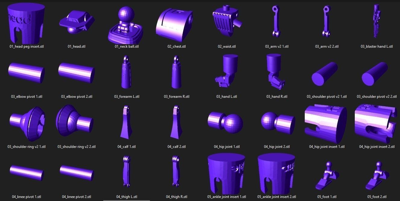 Tx Series Tactical Droid One12 Scale articulation STL 3d model 3D print model_4