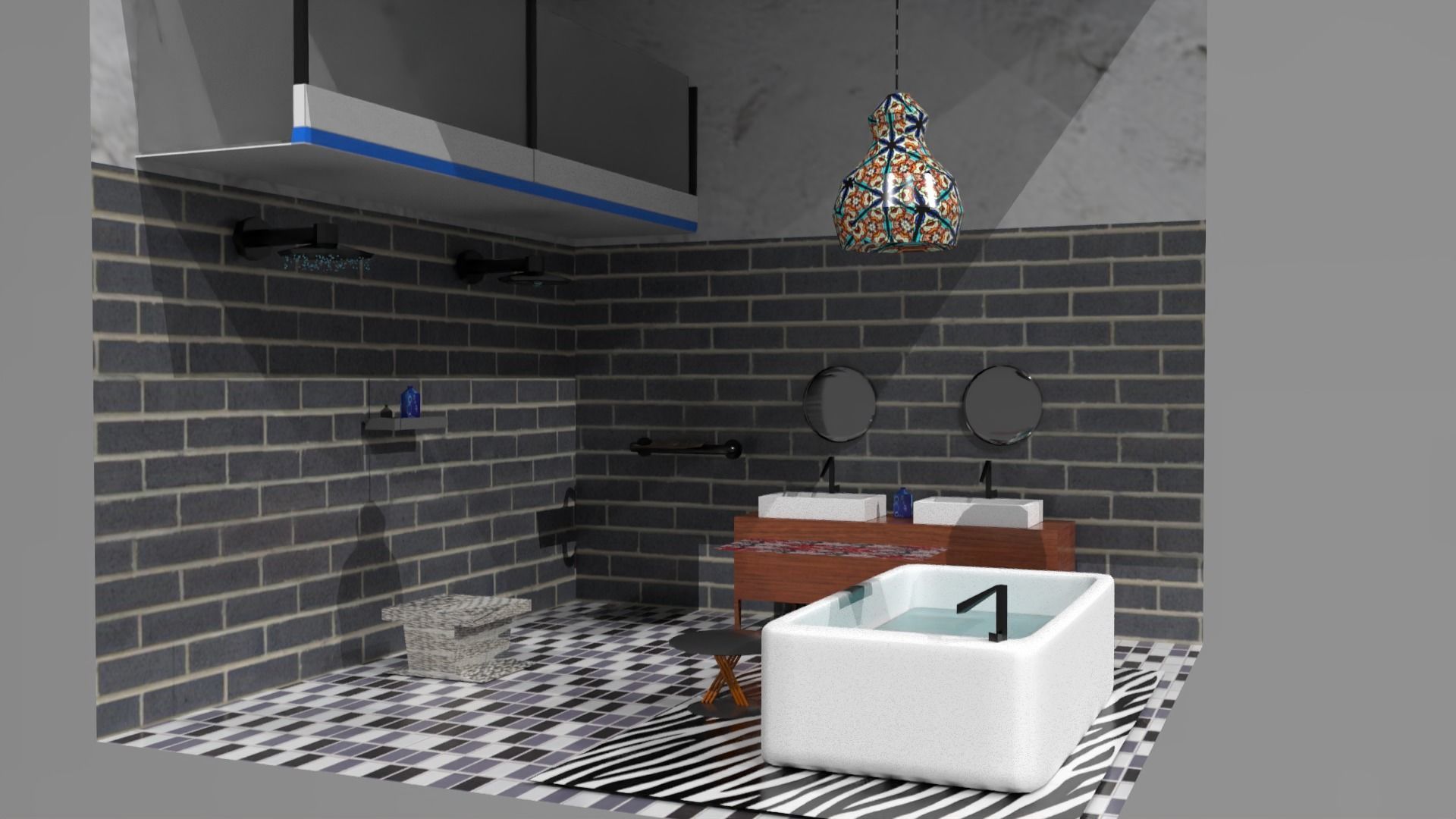 Restroomwithanimation bookcase 3D model_17