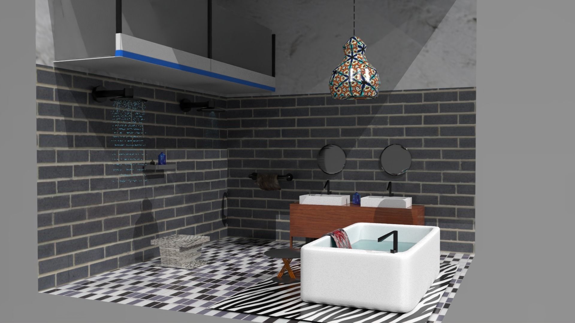 Restroomwithanimation bookcase 3D model_23