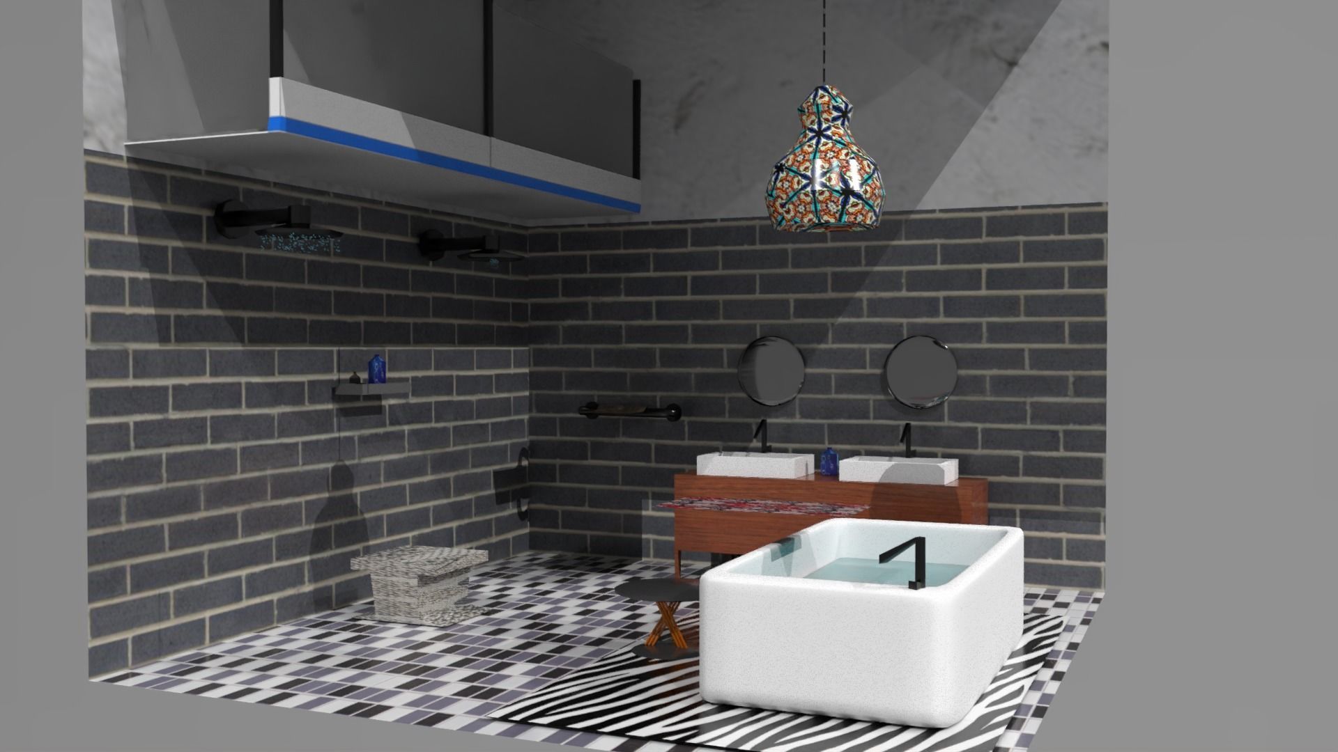 Restroomwithanimation bookcase 3D model_4