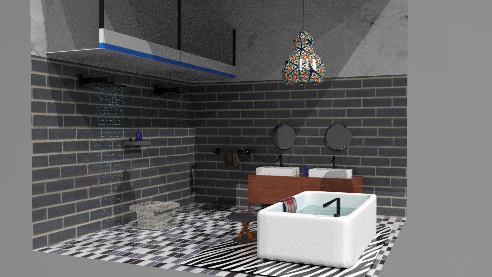 Restroomwithanimation bookcase 3D model_66