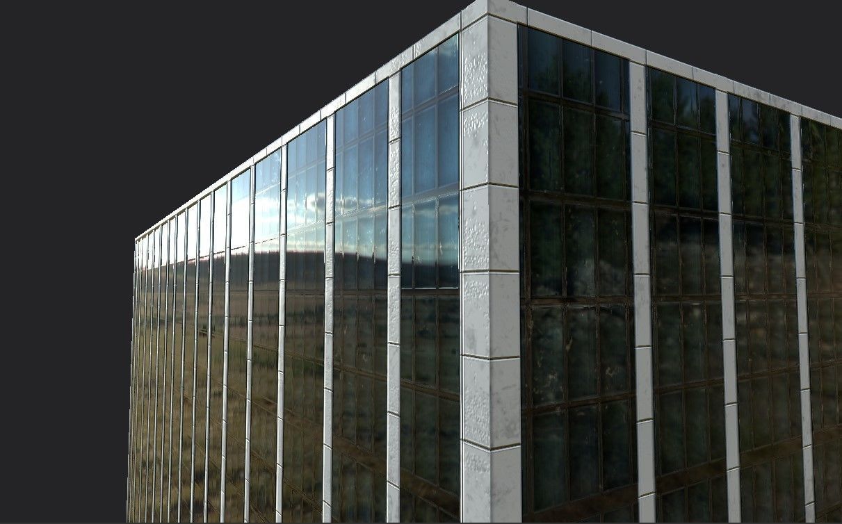 Philip Burton Federal Building Low-poly 3D model_7