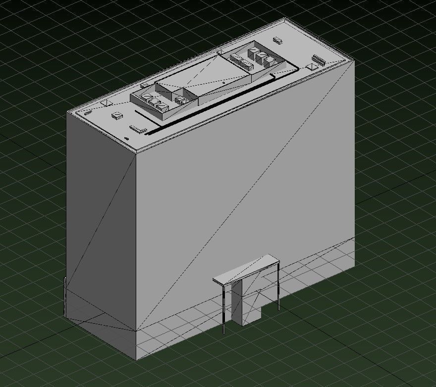 Philip Burton Federal Building Low-poly 3D model_20