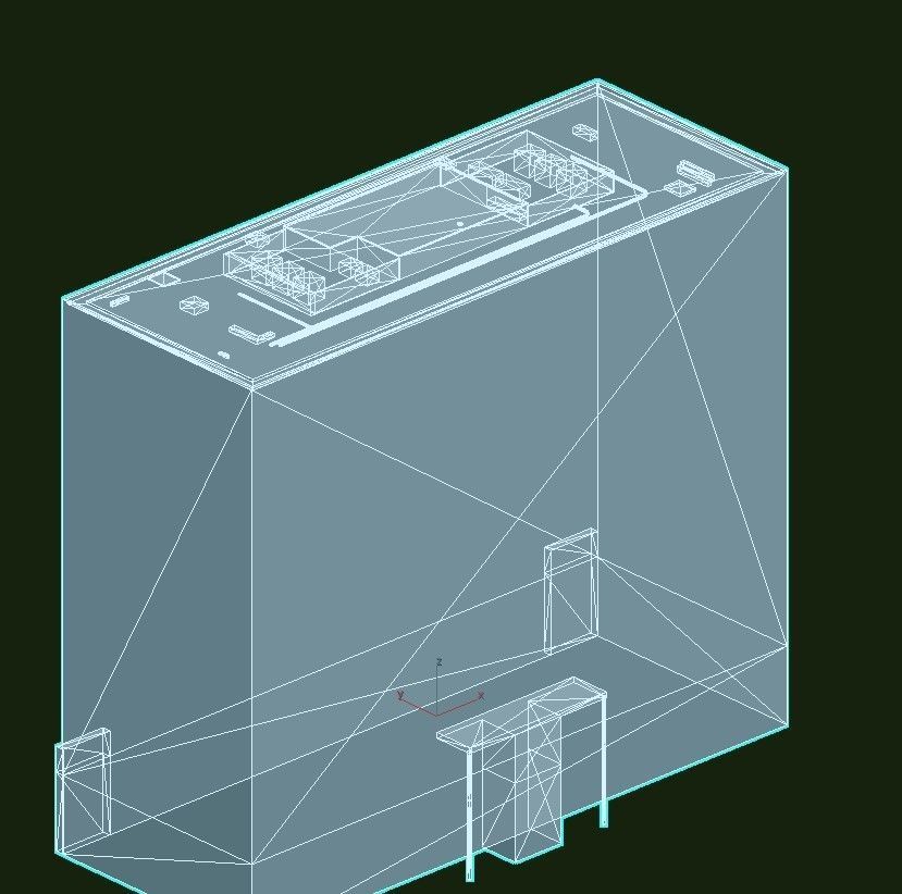 Philip Burton Federal Building Low-poly 3D model_32