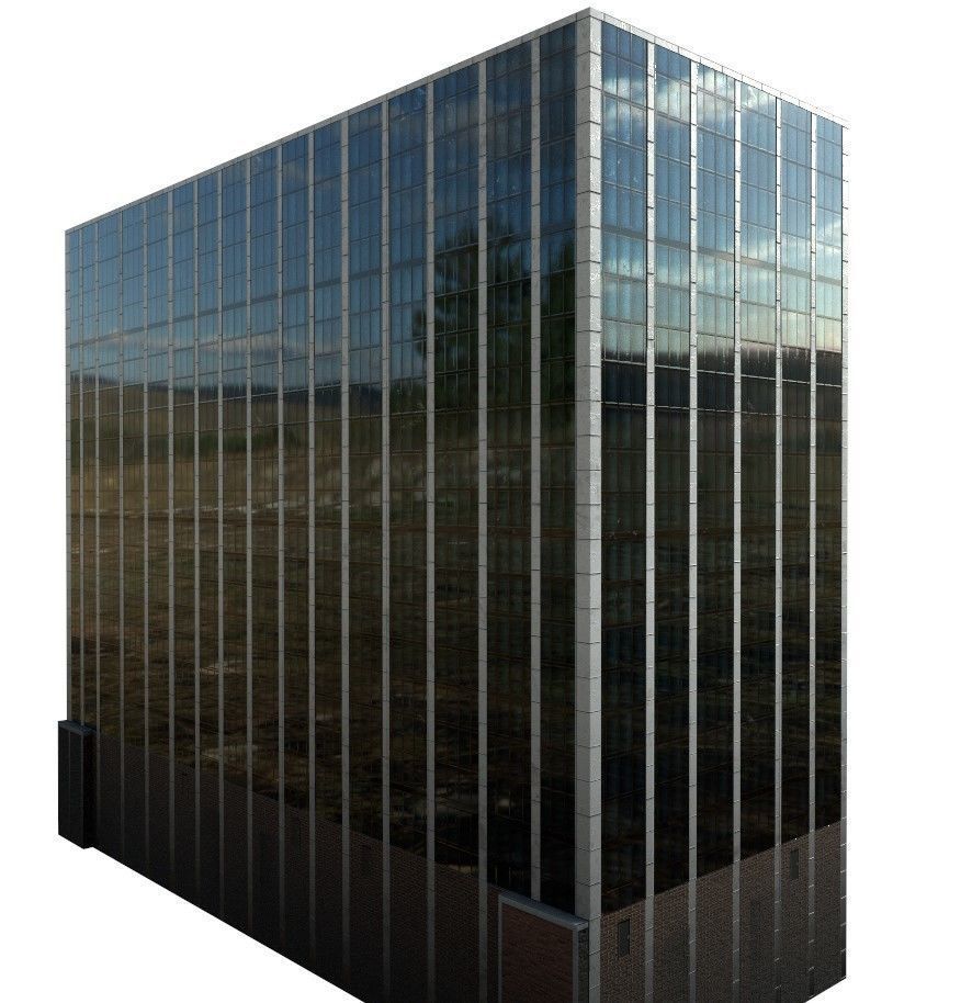 Philip Burton Federal Building Low-poly 3D model_5