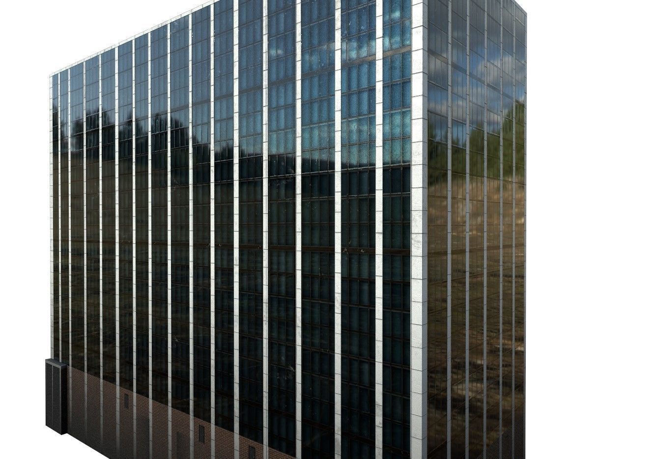 Philip Burton Federal Building Low-poly 3D model_3