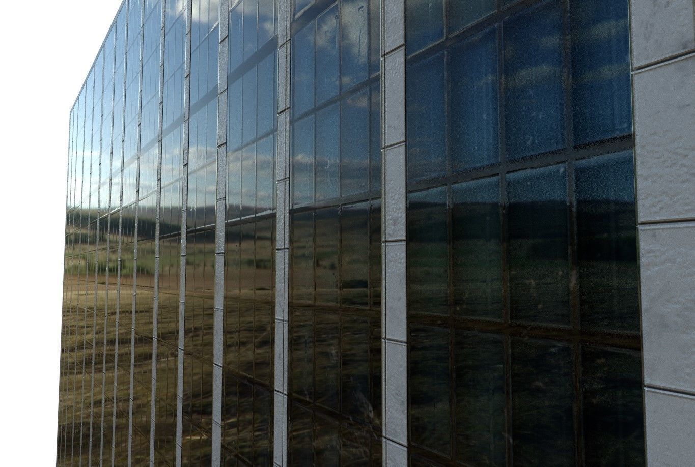 Philip Burton Federal Building Low-poly 3D model_4