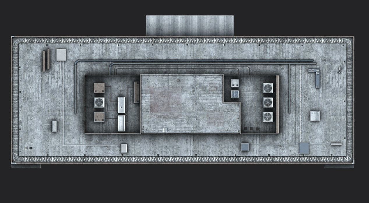 Philip Burton Federal Building Low-poly 3D model_17