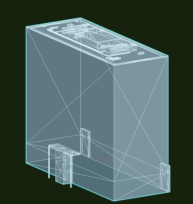 Philip Burton Federal Building Low-poly 3D model_33