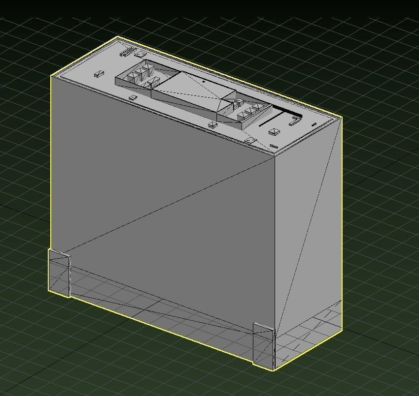 Philip Burton Federal Building Low-poly 3D model_23