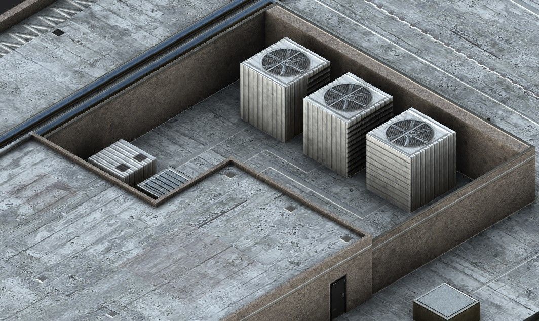 Philip Burton Federal Building Low-poly 3D model_19