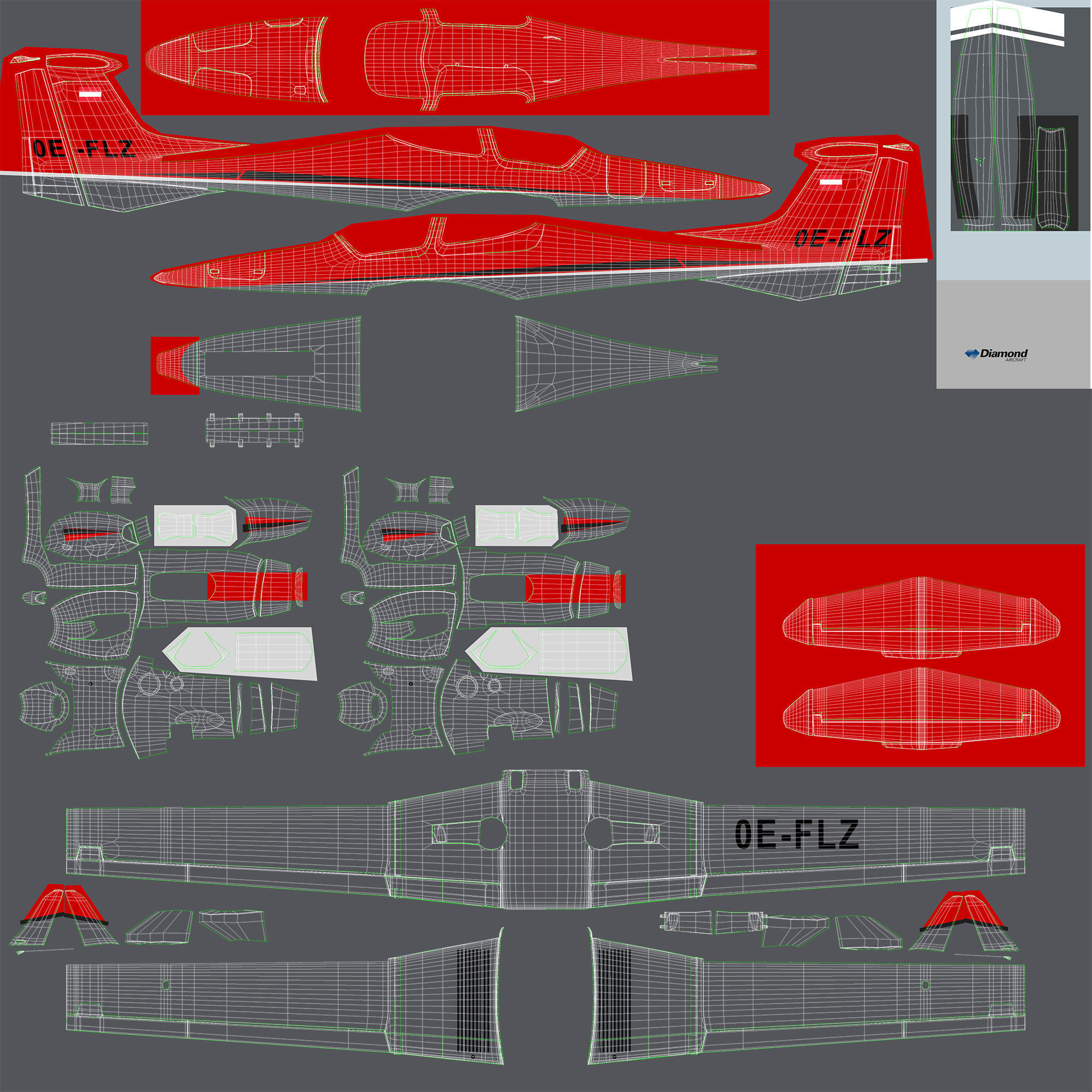 Diamond DA42 3D model_32